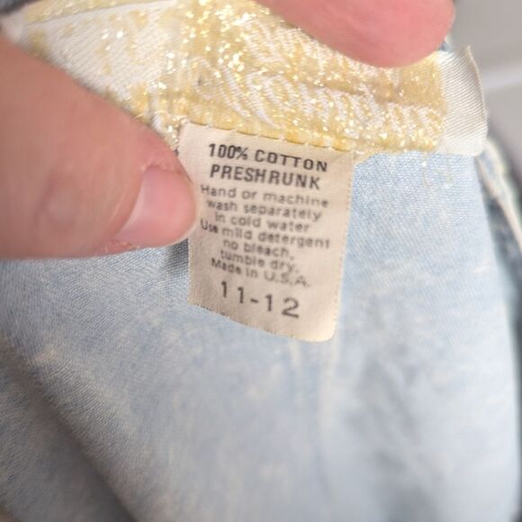 Vintage 90s Monique Fashions Blue Studded Stonewash Denim Jacket & Skirt Set L - Picture 12 of 14